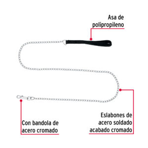 Alternative view of Cadena de paseo para perro de 1.2 m x 2 mm, FIERO