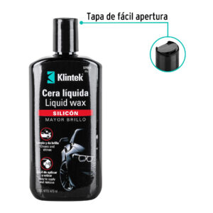 Alternative view of Cera líquida de silicón para auto, 473 ml, KLINTEK