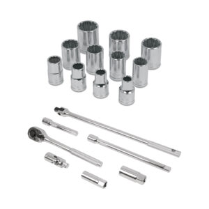 Alternative view of Juego de 18 herramientas cuadro 1/2" mm para mecánico