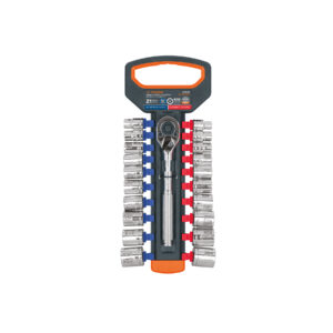 Juego de dados mm y std con matraca, cuadro 3/8", TRUPER