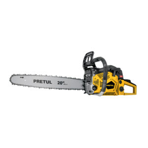 Motosierra 60 cc a gasolina con barra de 20", PRETUL