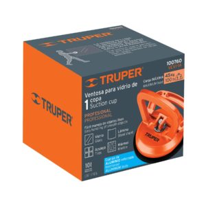 Ventosa de aluminio para vidrio, 1 copa de succión, TRUPER