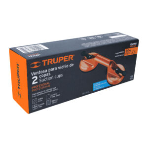Ventosa de aluminio para vidrio, 2 copas de succión, TRUPER