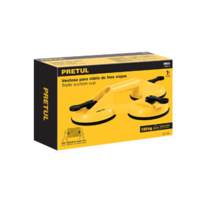 Ventosa de plástico para vidrio, 3 copas de succión, PRETUL