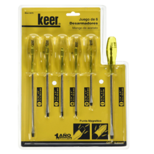 Juego de Destornilladores, 6 Pzas -Mango de PVC